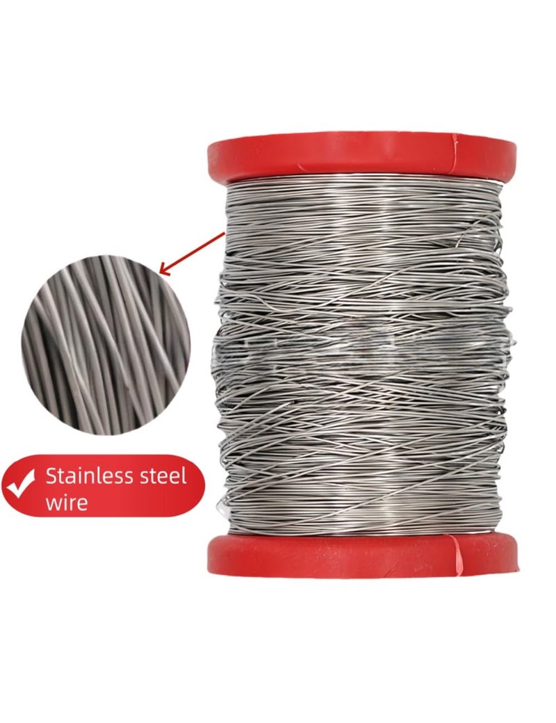 luvilly 0.55mm Stainless Steel Beehive Frame Wire for Beekeeping - Beekeeper Wire Embedding Device - Wired Wax Frame-500g - Image 3